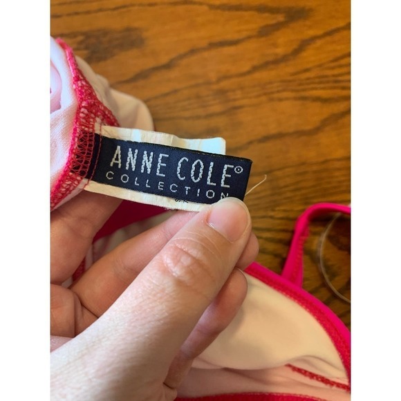 Anne Cole Bright Pink One Piece Swimsuit Barbie Size 12 - Picture 4 of 7